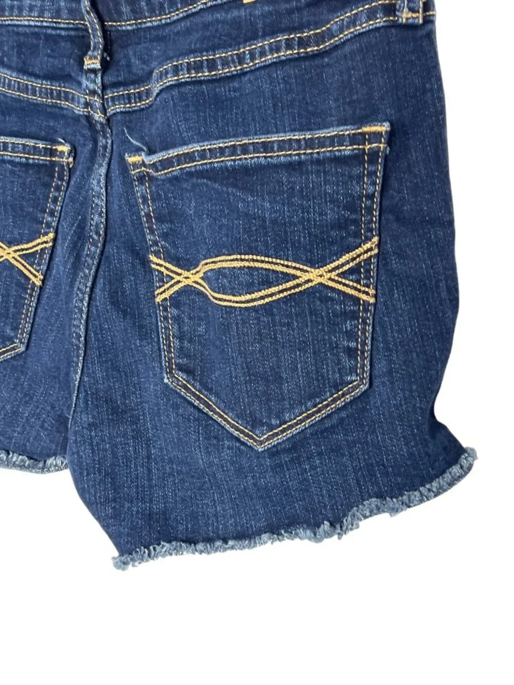 Abercrombie & Fitch Women's High Rise Distressed Cutoff Denim Shorts Blue Size 0